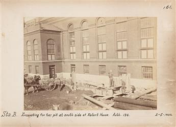 (INDUSTRY--PHILADELPHIA) An series of 48 photographs documenting construction of infrastructure related to Germantown Gas Holder buildi